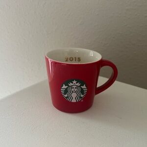 2015 Starbucks Mini 3oz Red Mug | Demi Espresso Cup | Green Mermaid Logo